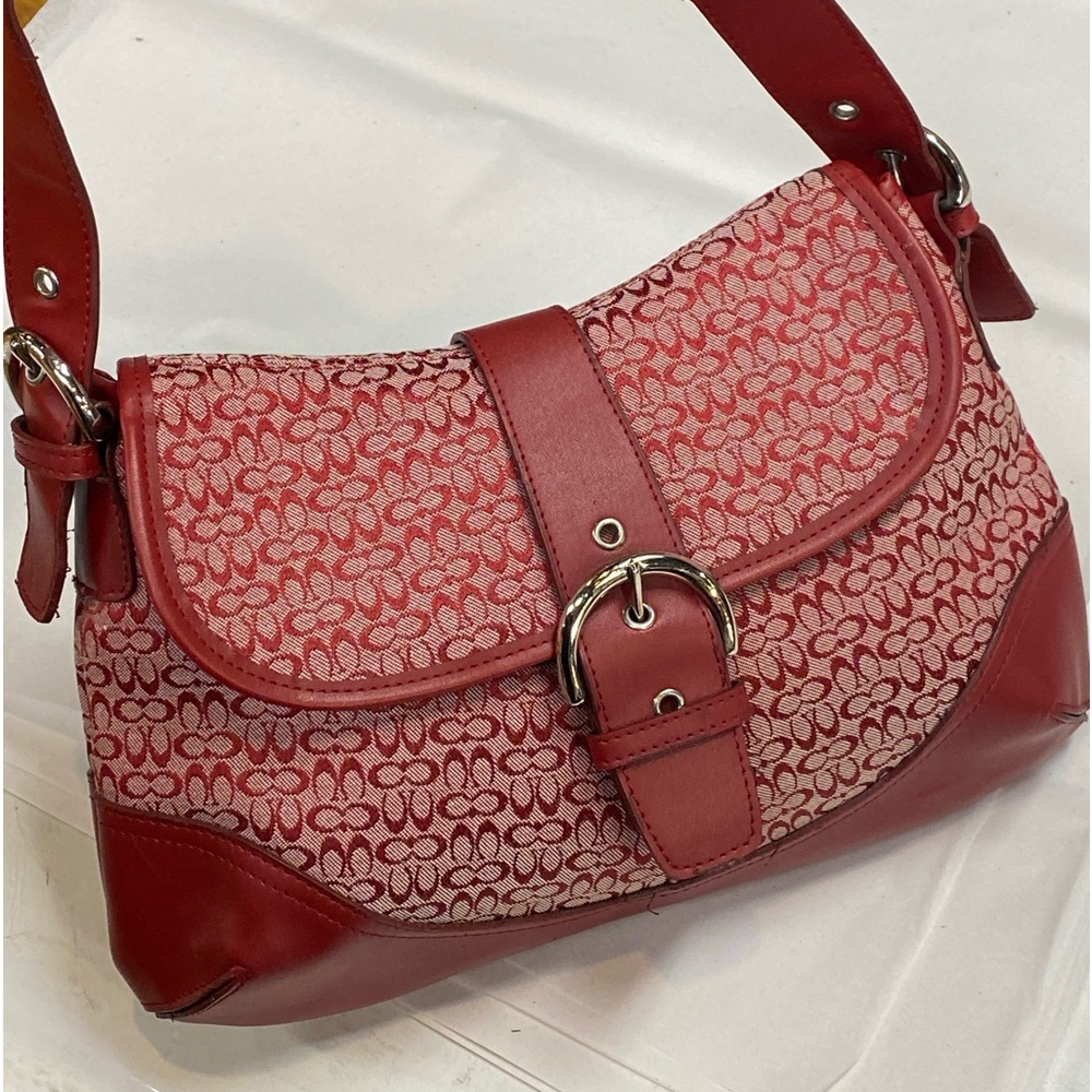 Red Coach Shoulder Bag